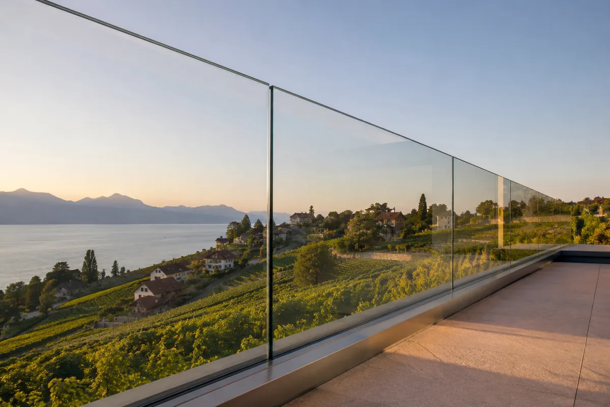 Garde-corps en verre trempé sur mesure à Morges – balustrade terrasse et escalier