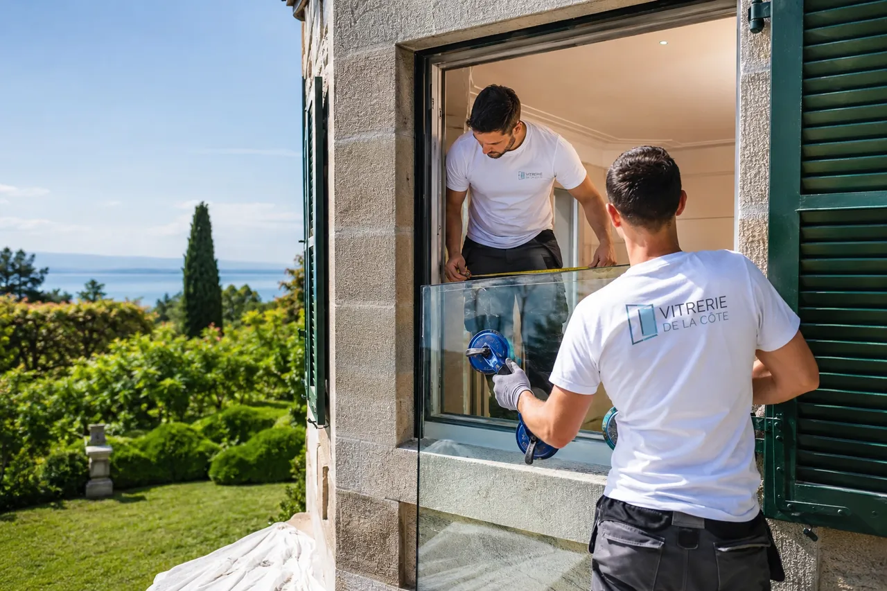 Vitrier professionnel à Morges – équipe de vitrerie et miroiterie sur La Côte vaudoise